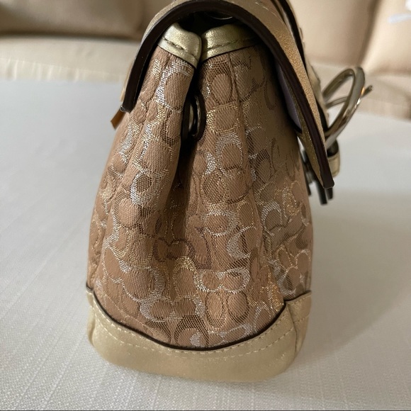 Coach Gold Metallic Madison Evening Bag - Picture 5 of 15